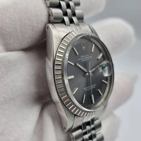 Rolex Datejust 1601 Stainless Steel Factory Grey Dial Jubilee 36mm Watch