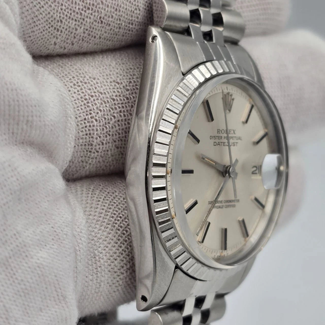 Rolex Datejust 1603 Stainless Steel Silver Dial Jubilee 36mm Automatic Watch