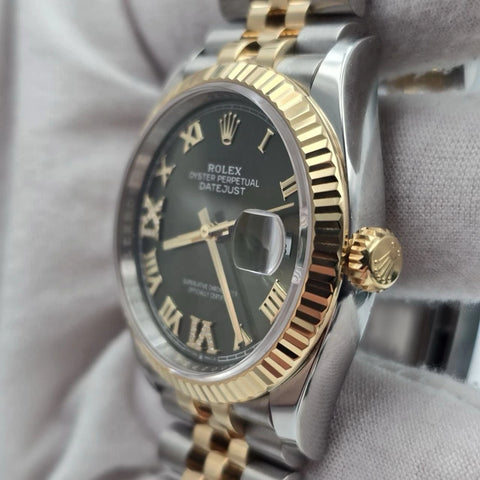 2023 PAPERS Rolex Datejust 36mm 126233 Two-Tone Jubilee Green Diamond Dial BOX
