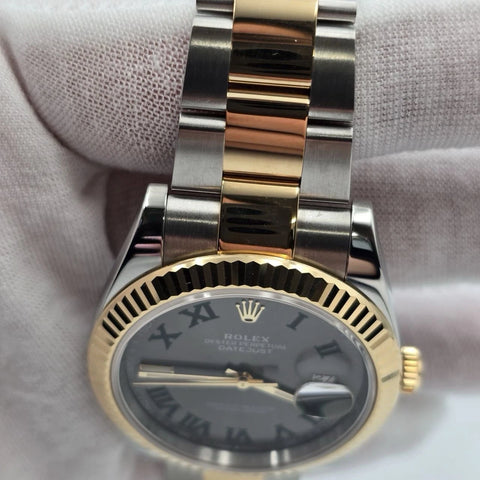 PAPERS 2025 Rolex Datejust 41mm Two Tone Wimbledon Dial Oyster 126333 BOX