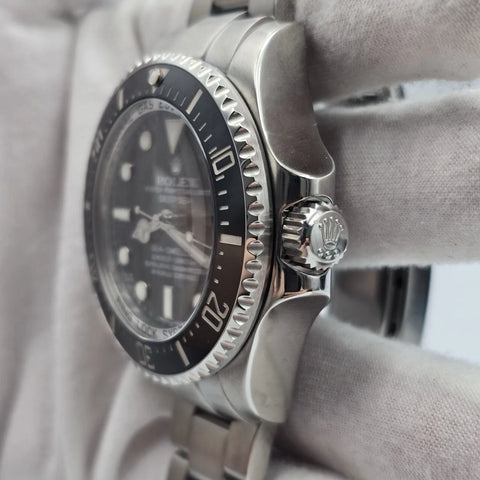 2009 PAPERS Rolex Sea-Dweller Deepsea 44mm Black Ceramic Steel Dive Watch 116660