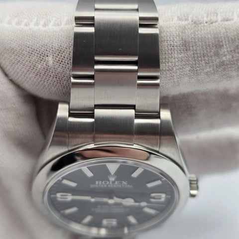 2016 PAPERS Rolex Explorer I Black Stainless Steel MK2 39mm Watch 214270