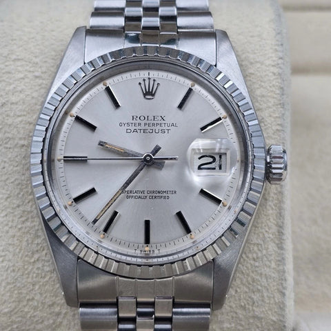 Rolex Datejust 1603 Stainless Steel Silver Dial Jubilee 36mm Automatic Watch