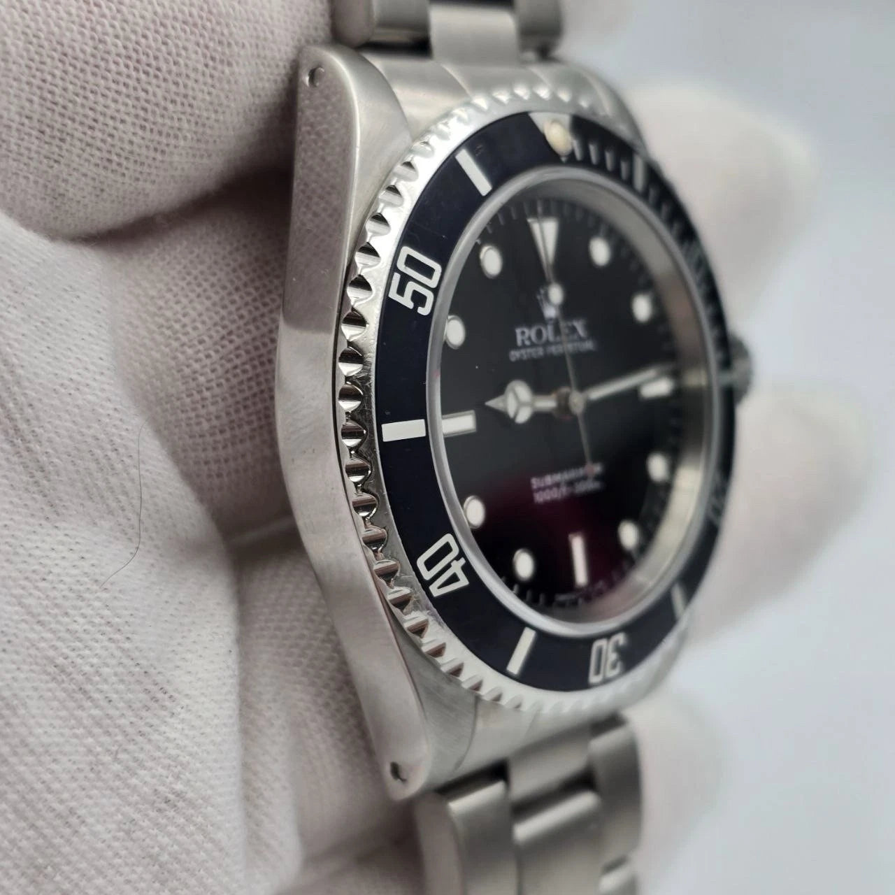 Rolex Submariner No-Date 2 Liner Black Dial Steel Oyster 40mm Watch 14060