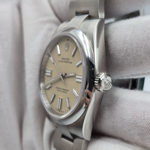 NEW 2025 Rolex Oyster Perpetual Stainless Steel 41mm Beige Dial 134300