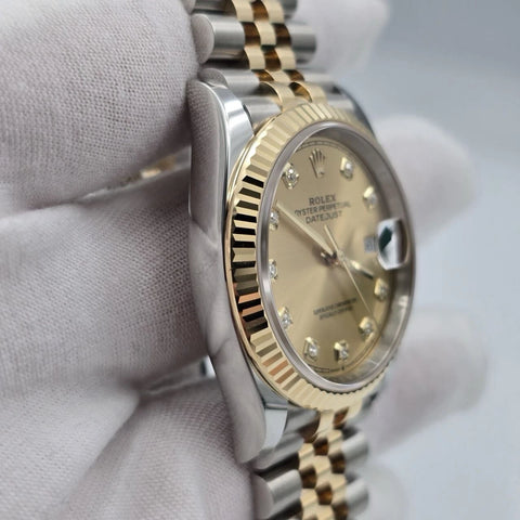NEW 2026 Rolex Datejust 36mm 18K Two Tone Champagne Diamond Dial Jubilee 126233