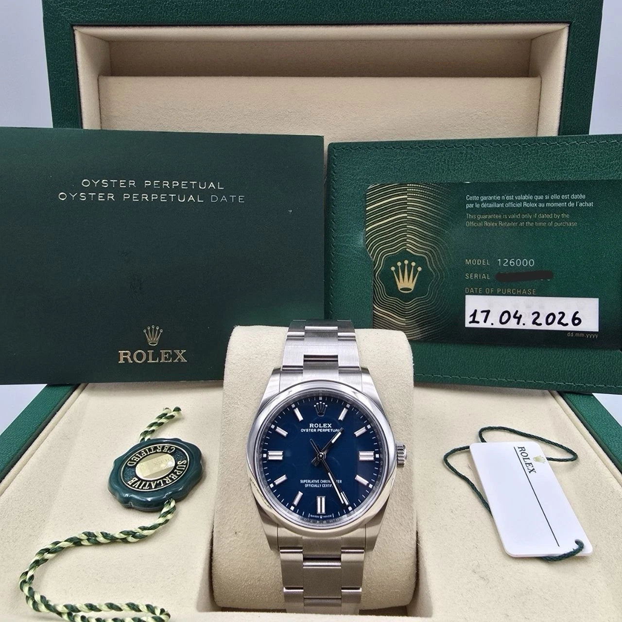 Rolex Oyster Perpetual 126000 Blue Dial