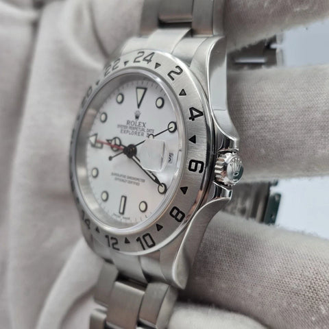 Rolex Explorer II 16570 Stainless Steel White Dial 40mm Watch