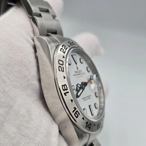 2023 PAPERS Rolex Explorer II 42mm 226570 Stainless Steel Polar White Dial BOX