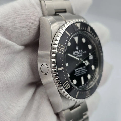 PAPERS 2023 Rolex Sea-Dweller Deepsea Black Ceramic Steel Dive 44mm 136660 BOX