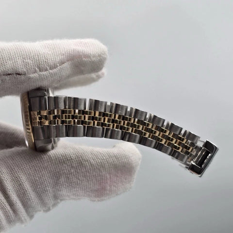 Rolex Lady Datejust 26mm Yellow Gold Steel FACTORY Blue Diamond Dial 79173