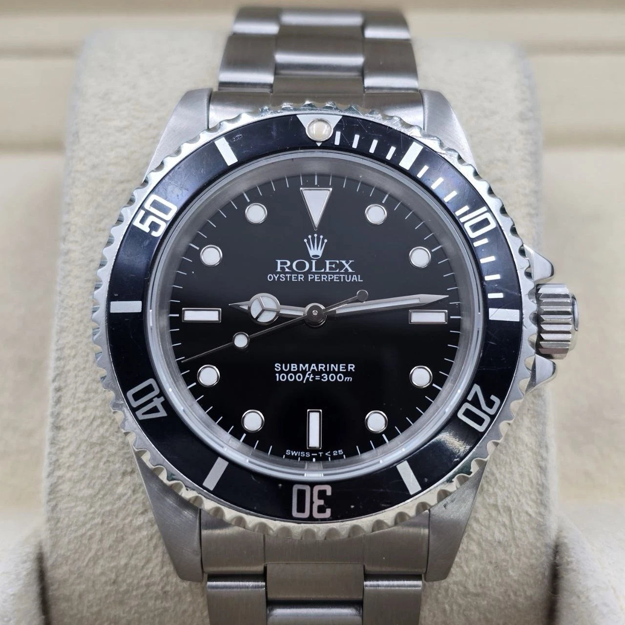 Rolex Submariner No-Date 2 Liner Black Dial Steel Oyster 40mm Watch 14060