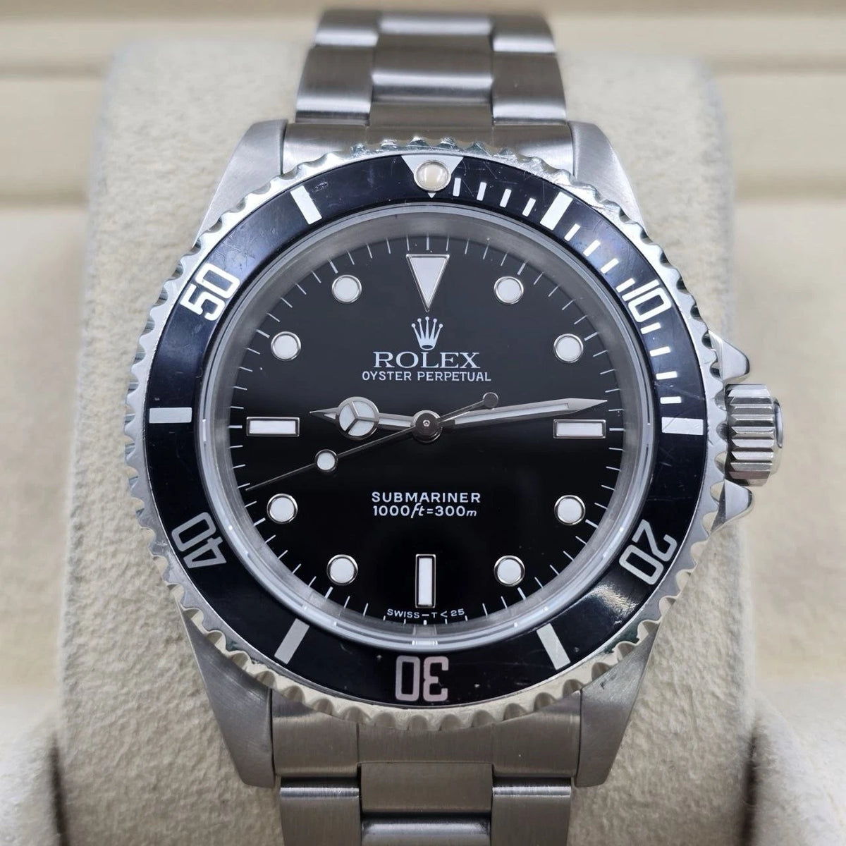 Rolex Submariner No-Date 2 Liner Black Dial Steel Oyster 40mm Watch 14060