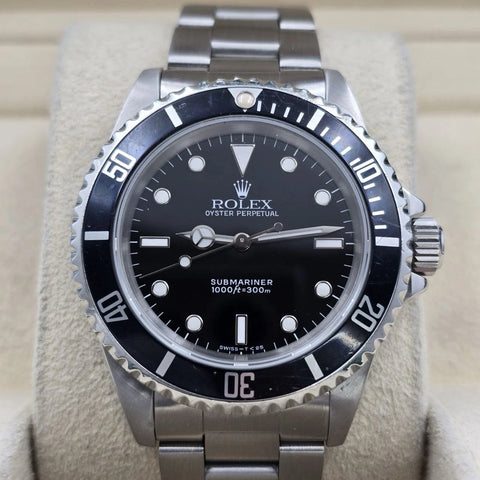 Rolex Submariner No-Date 2 Liner Black Dial Steel Oyster 40mm Watch 14060