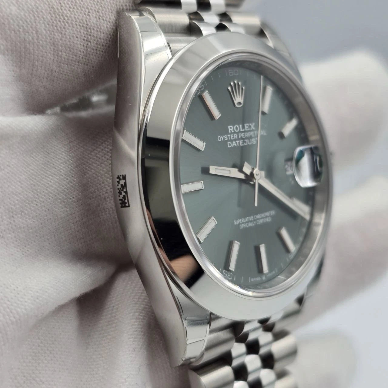 NEW 2026 STICKERED Rolex Datejust 41mm Mint Green Smooth Jubilee 126300