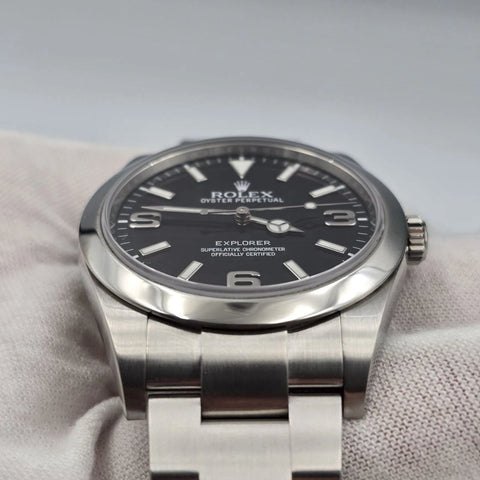 2016 PAPERS Rolex Explorer I Black Stainless Steel MK2 39mm Watch 214270