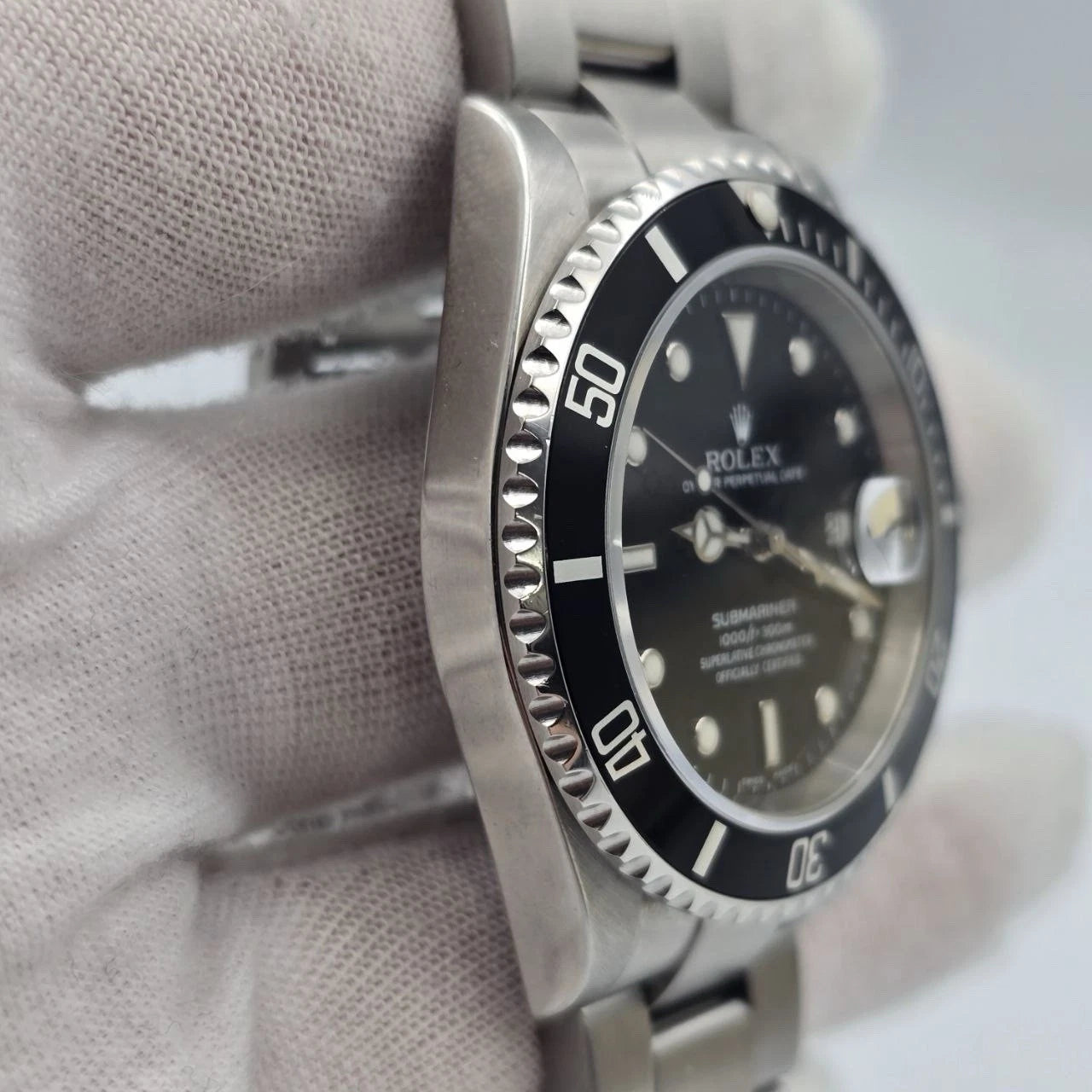 PAPERS 2004 Rolex Submariner Date 16610 Black Dial Stainless Steel Oyster 40mm