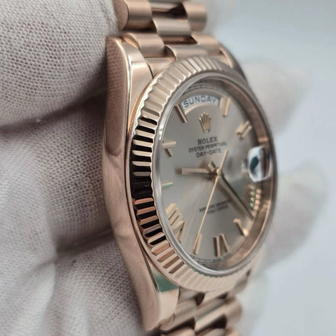 2016 PAPERS Rolex Day-Date 40 228235 President Rose Gold Sundust Roman Dial BOX