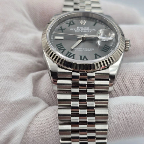 MINT 2023 PAPERS Rolex Datejust 36mm 126234 Jubilee Wimbledon Dial BOX