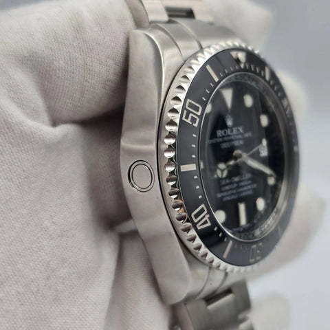 2009 PAPERS Rolex Sea-Dweller Deepsea 44mm Black Ceramic Steel Dive Watch 116660