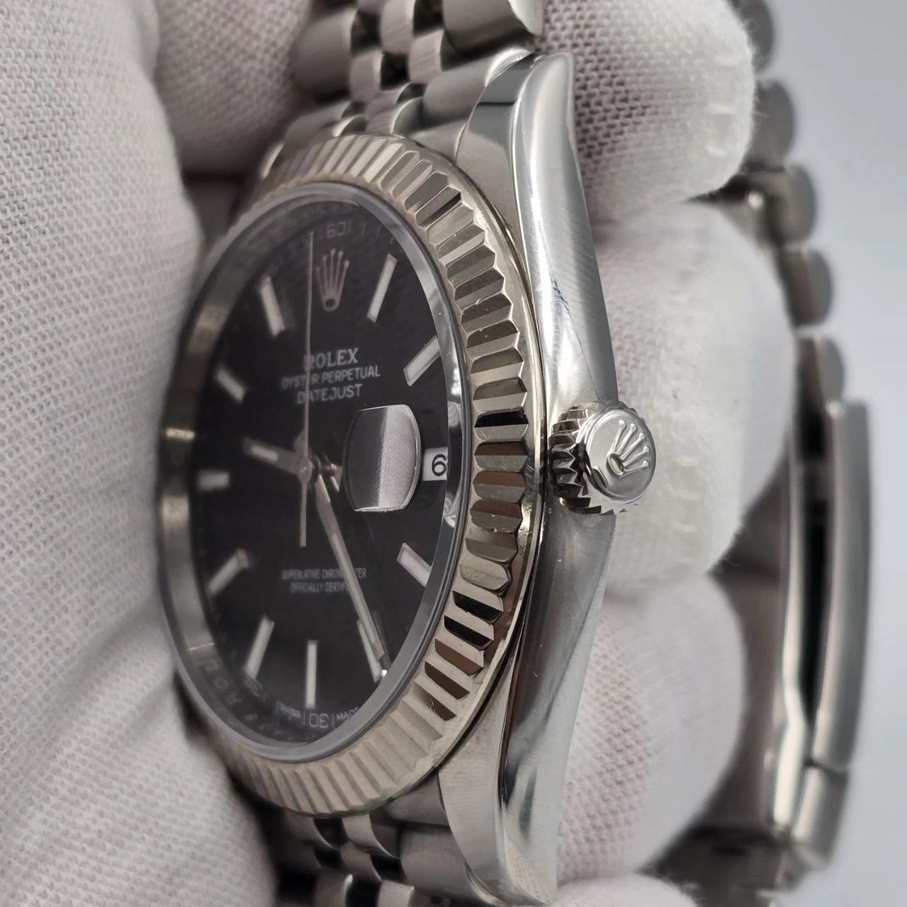 PAPERS Rolex Datejust 41mm 126334 Stainless Steel Jubilee Black Dial BOX