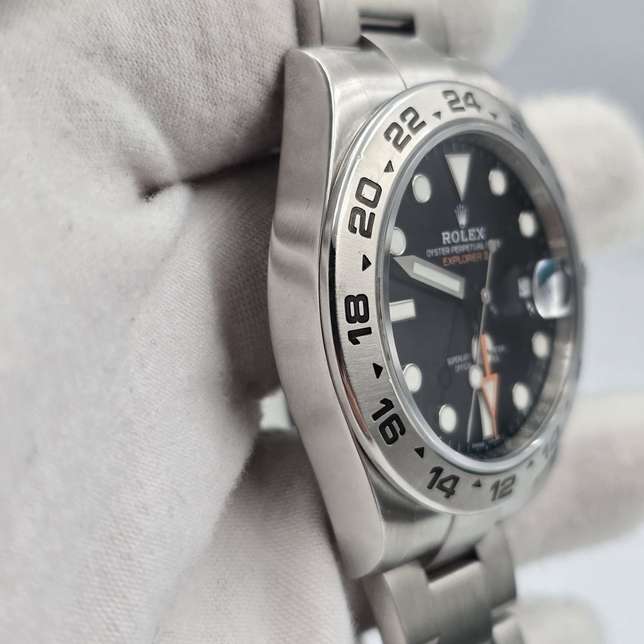 PAPERS 2019 Rolex Explorer II Black Orange Steel 42mm Watch 216570 BOX