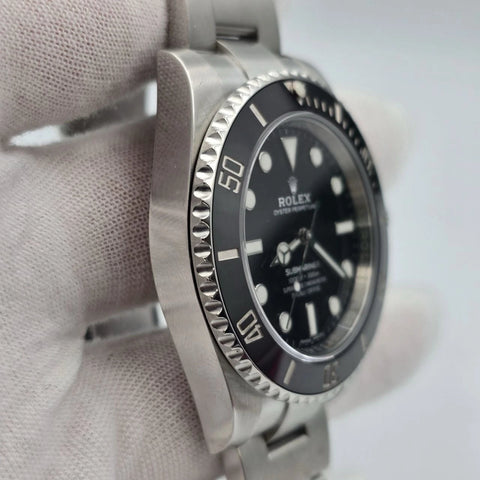 2018 PAPERS Rolex Submariner No-Date 114060 Black Ceramic 40mm Watch BOX