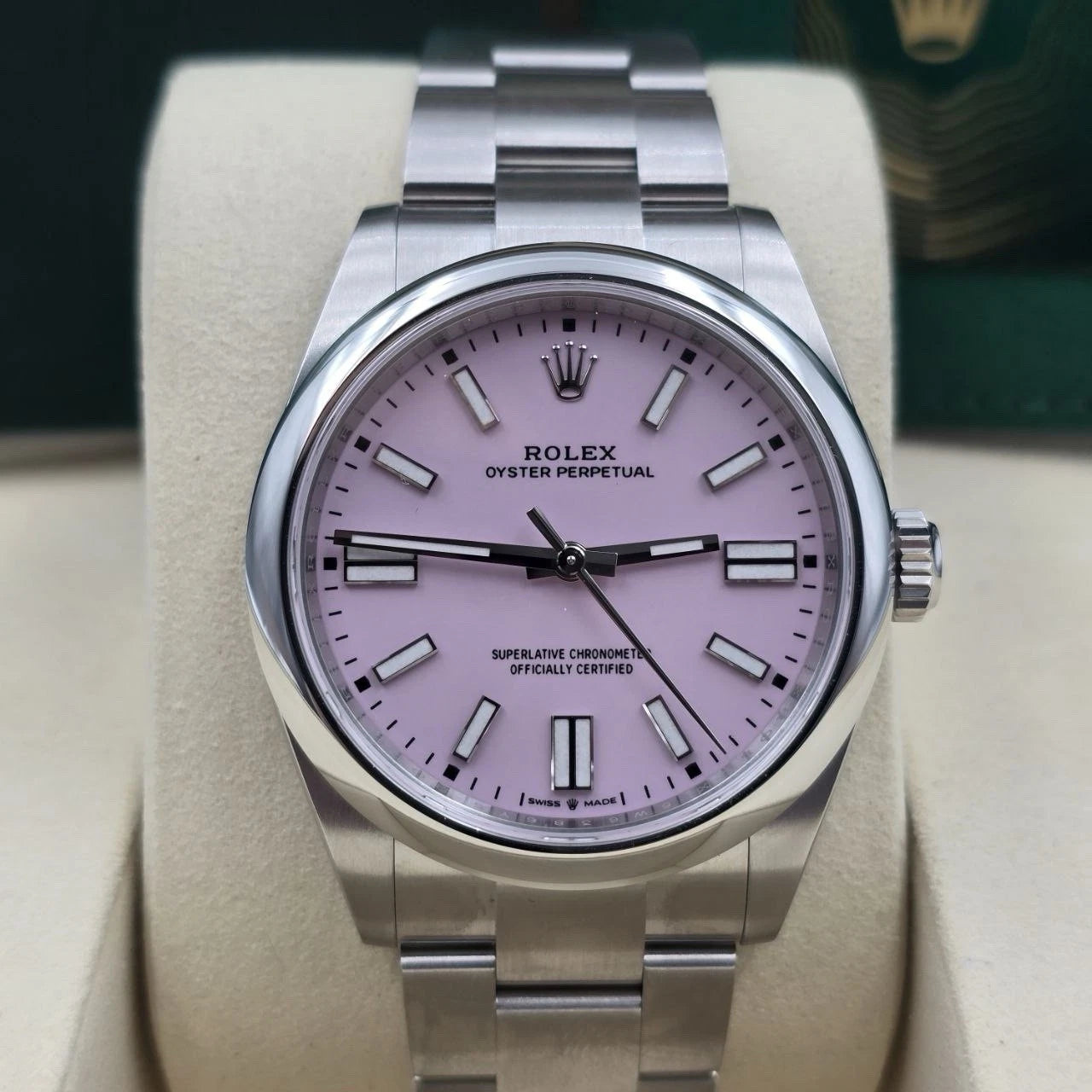 NEW 2026 Rolex Oyster Perpetual Stainless Steel 41mm 134300 Candy Pink Dial