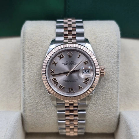 2017 PAPERS Rolex Lady-Datejust 28mm 18k Rose Gold 279171 Sundust Dial BOX