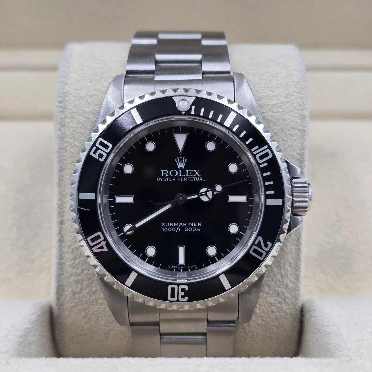 Rolex Submariner No-Date 2 Liner Black Dial Steel Oyster 40mm Watch 14060