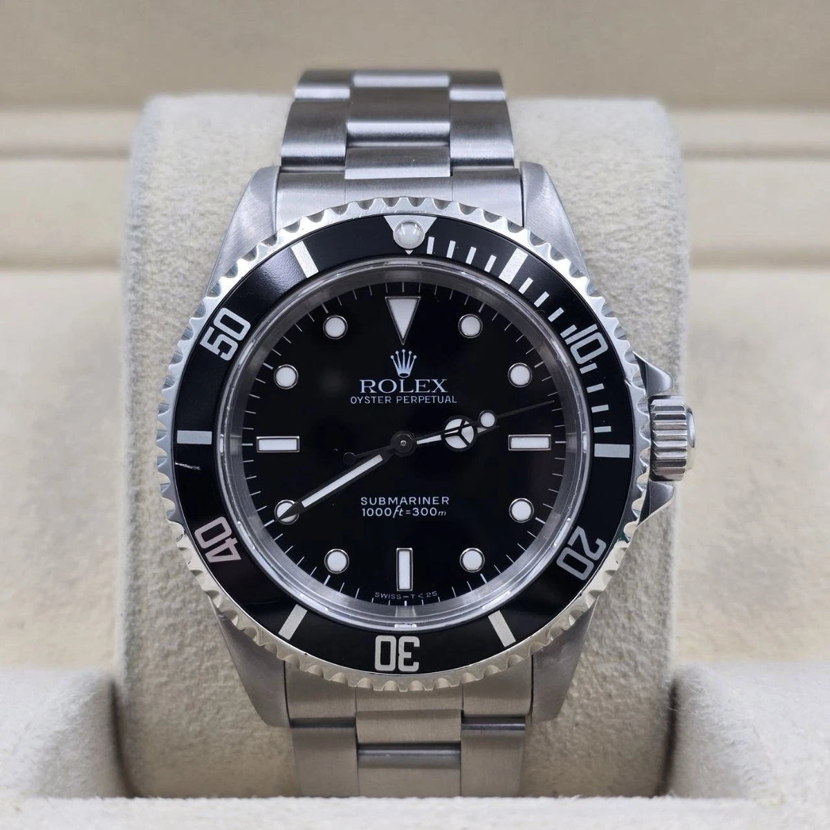 Rolex Submariner No-Date 2 Liner Black Dial Steel Oyster 40mm Watch 14060