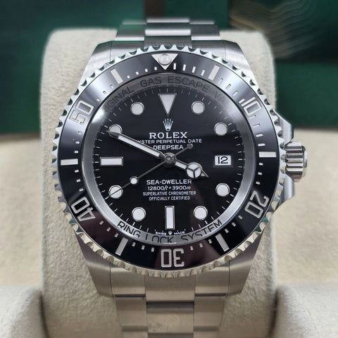 PAPERS 2023 Rolex Sea-Dweller Deepsea Black Ceramic Steel Dive 44mm 136660 BOX
