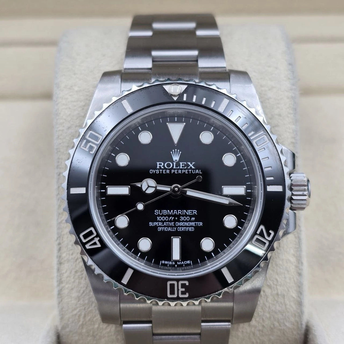 Rolex Submariner No-Date 114060 Stainless Steel Black Ceramic 40mm Watch