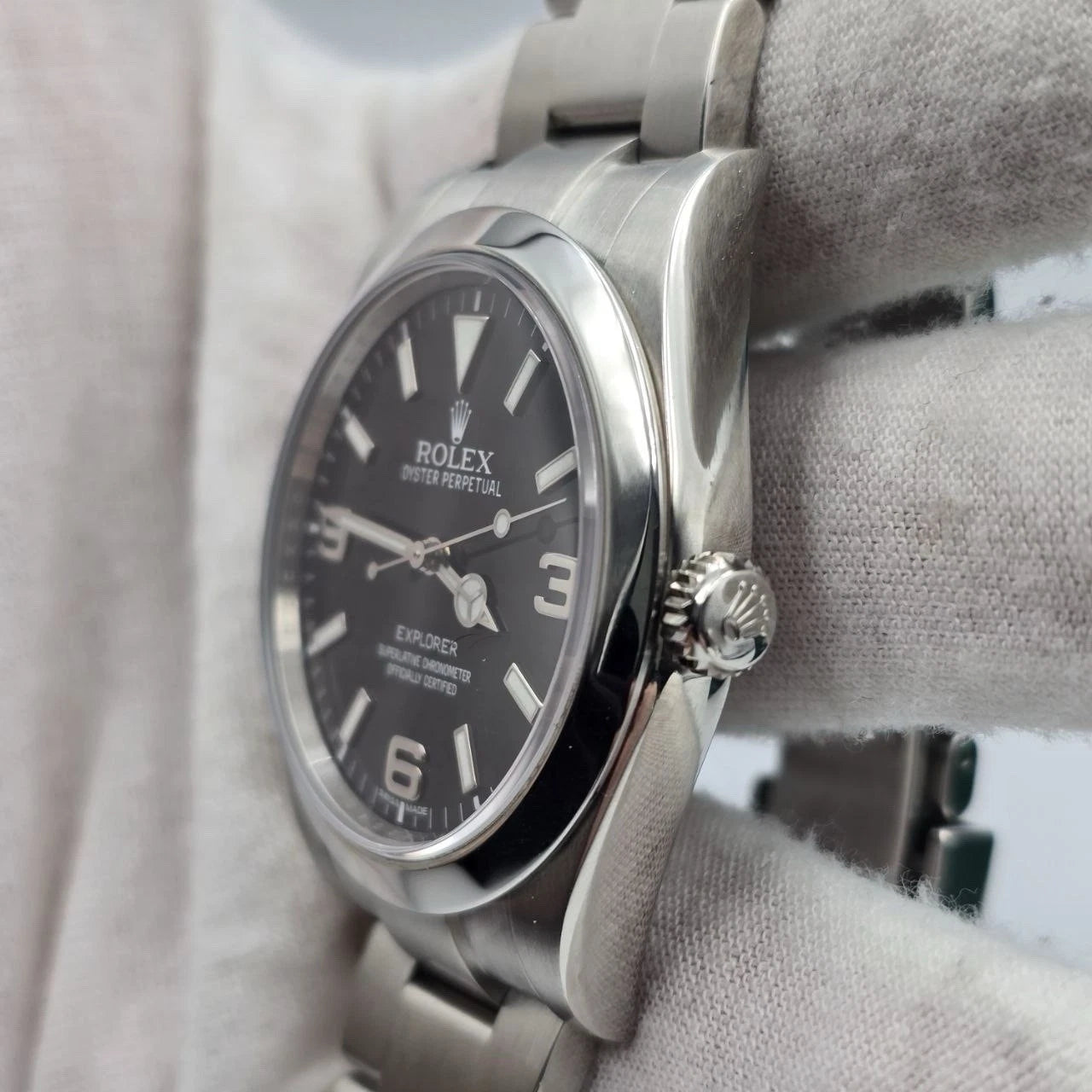 2016 PAPERS Rolex Explorer I Black Stainless Steel MK2 39mm Watch 214270