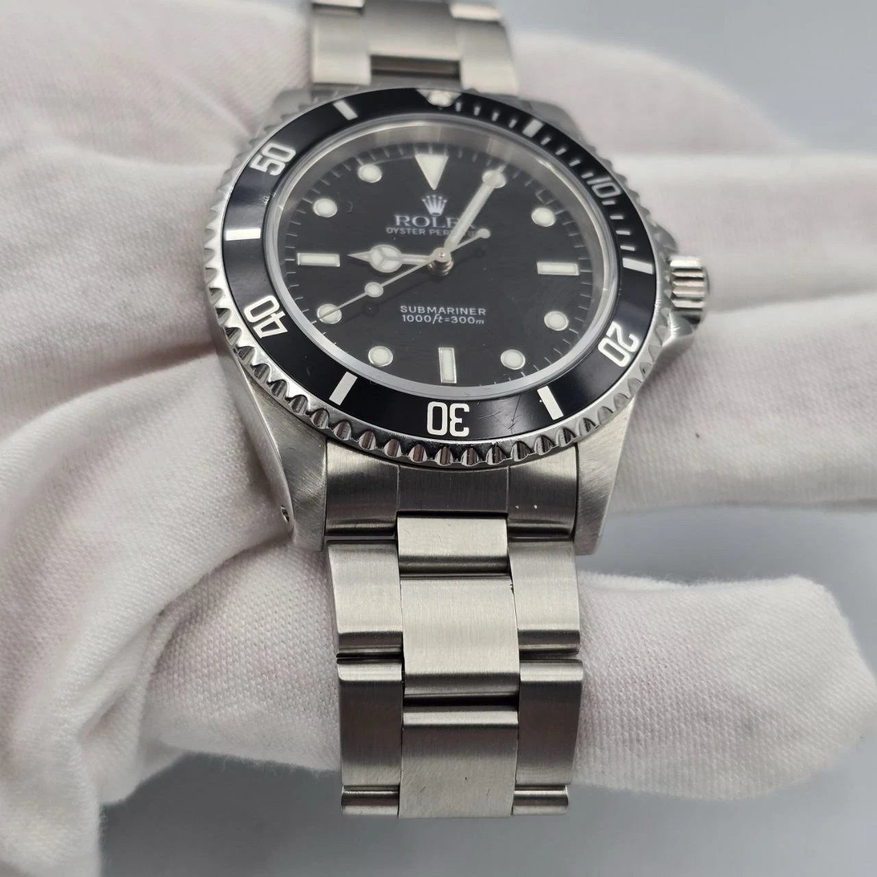 Rolex Submariner No-Date 2 Liner Black Dial Steel Oyster 40mm Watch 14060