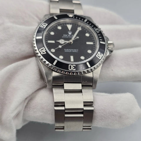 Rolex Submariner No-Date 2 Liner Black Dial Steel Oyster 40mm Watch 14060