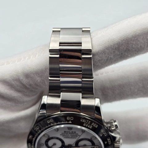 2023 PAPERS Rolex Daytona 116500LN White Dial Panda Ceramic 40mm Steel Watch BOX