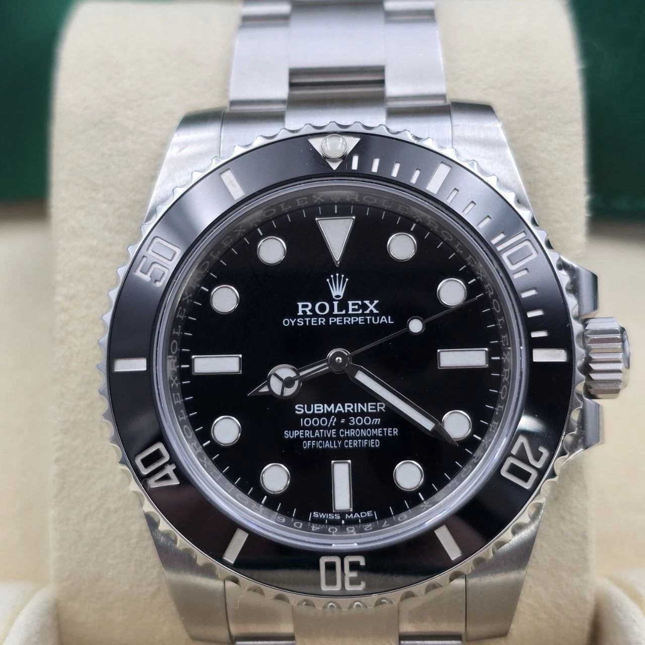 2018 PAPERS Rolex Submariner No-Date 114060 Black Ceramic 40mm Watch BOX