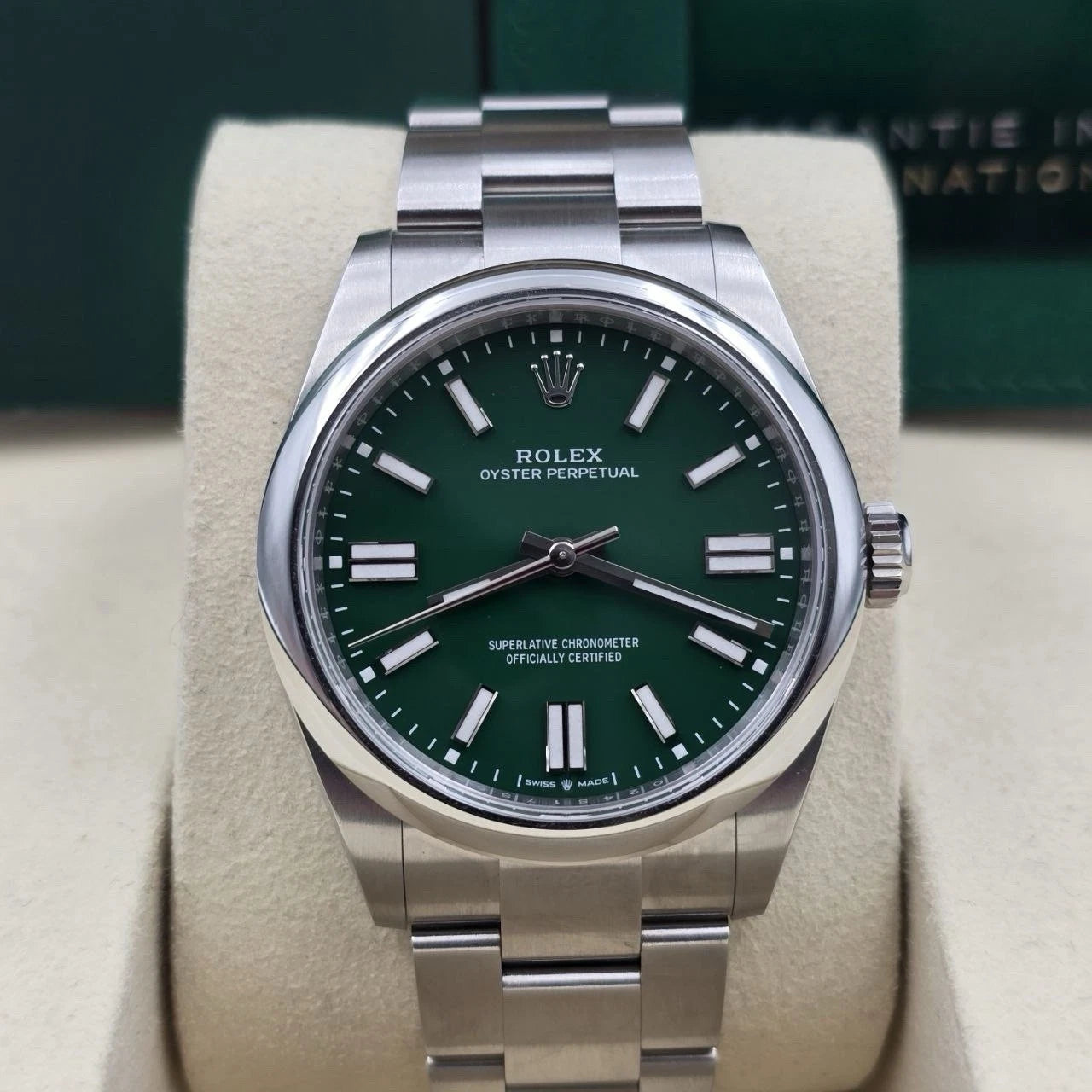 NEW 2026 Rolex Oyster Perpetual 41mm Green Stainless Steel 134300