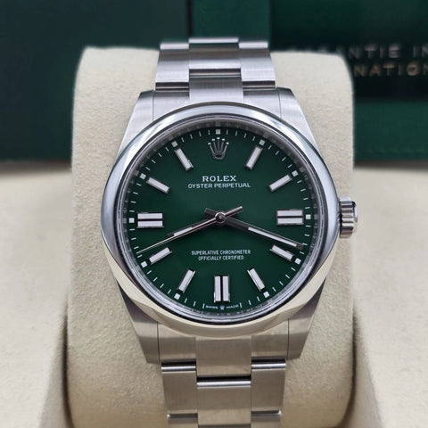 NEW 2026 Rolex Oyster Perpetual 41mm Green Stainless Steel 134300
