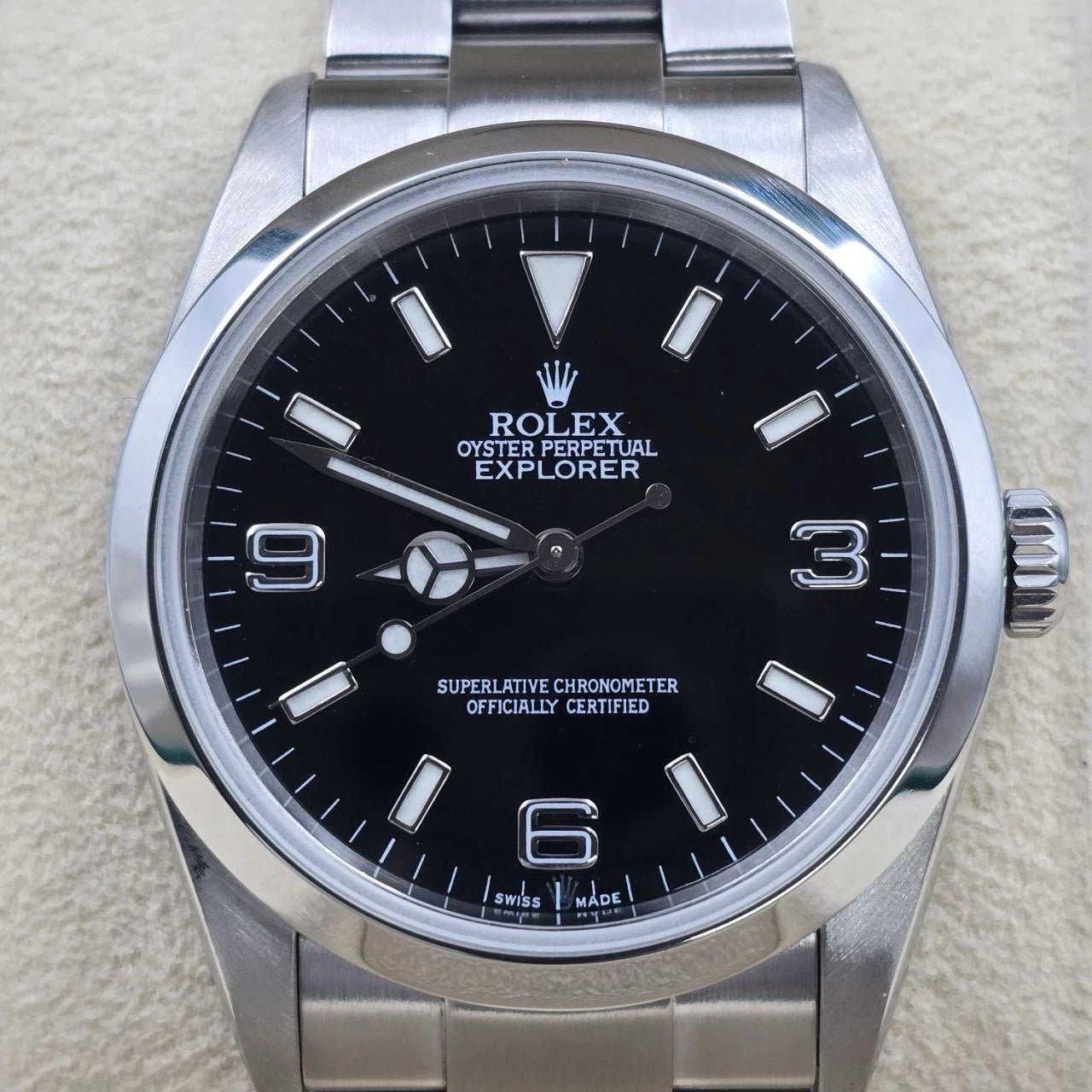PAPERS 2005 Rolex Explorer l 114270 Men's Automatic 36mm Steel Black Dial Watch