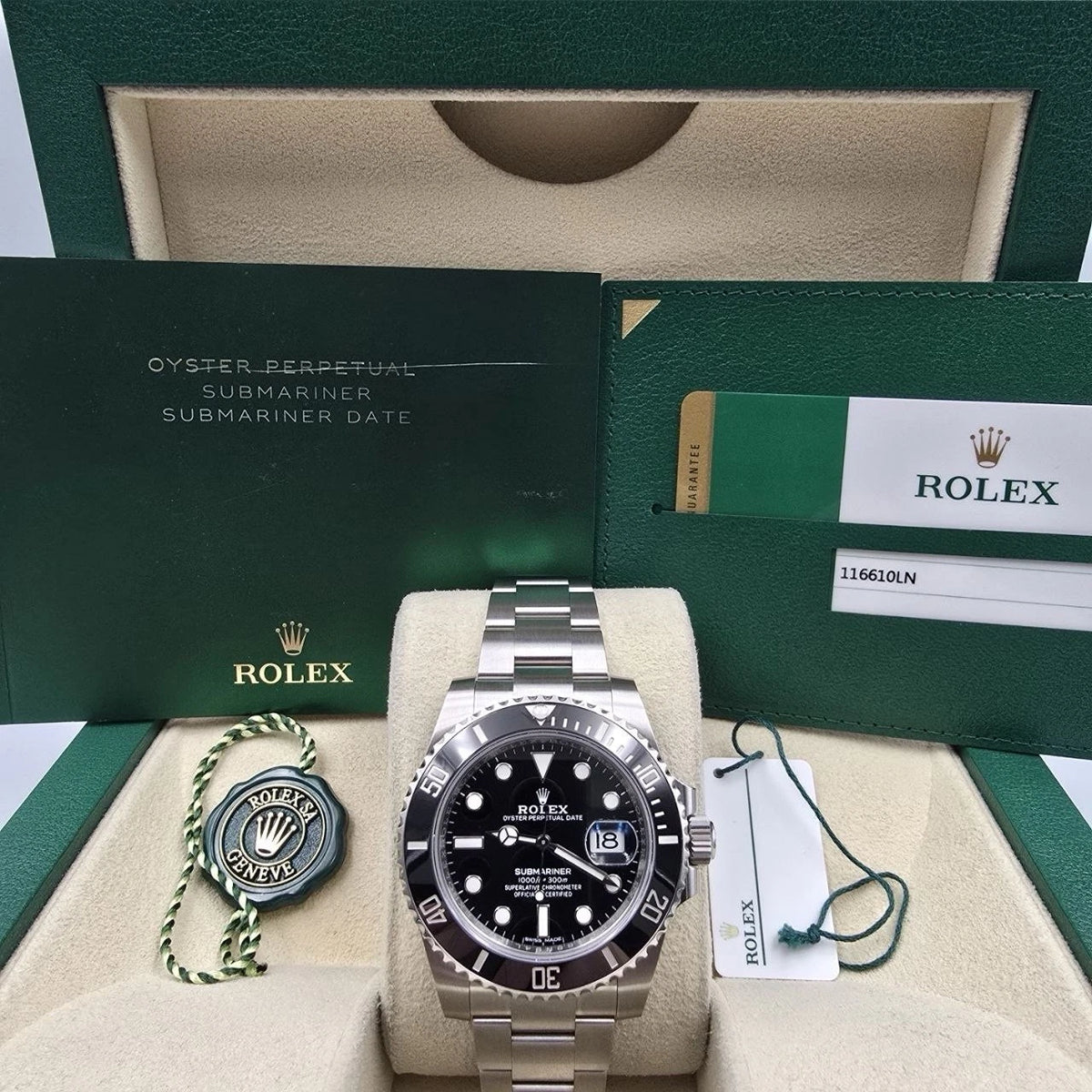 2019 PAPERS Rolex Submariner Date 116610LN Steel Black Ceramic 40mm Watch BOX