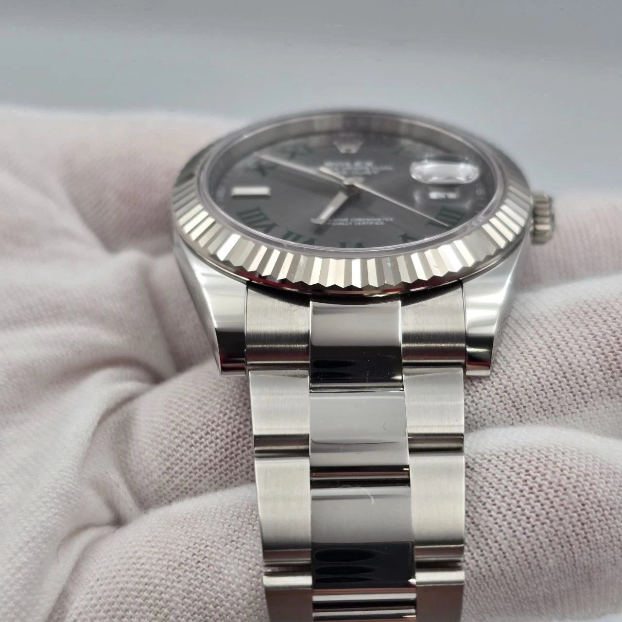 NEW 2025 Rolex Datejust 41mm 126334 Steel Oyster Gray Wimbledon Dial UNWORN