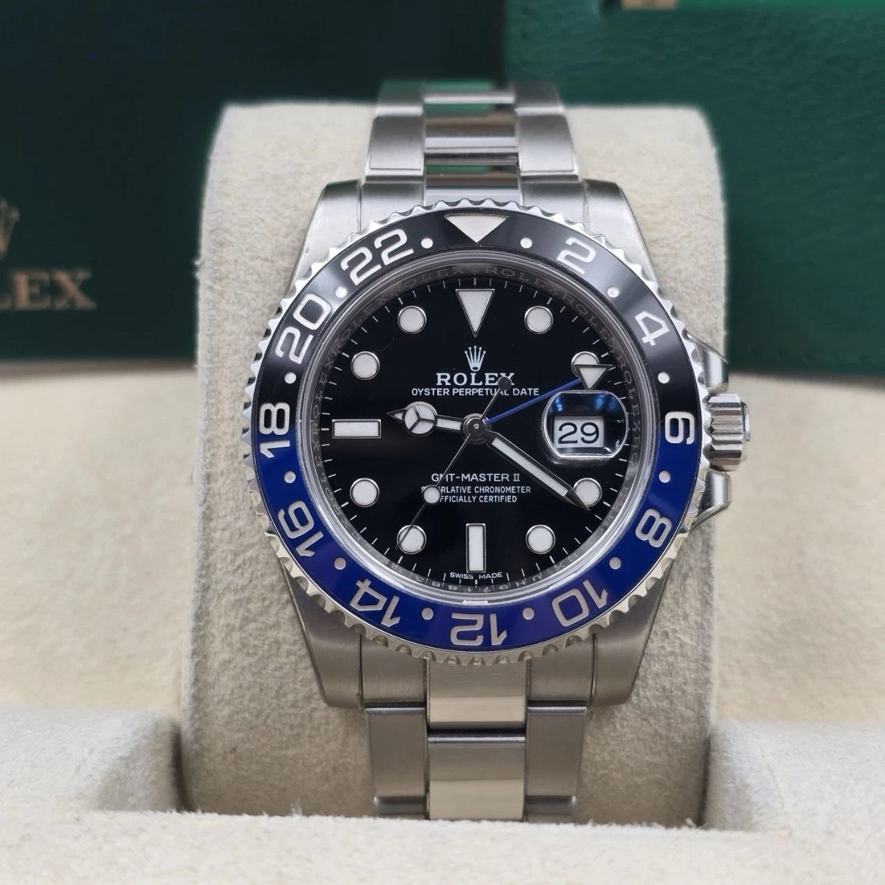 2017 PAPERS Rolex GMT Master II 116710BLNR Steel Ceramic "Batman" 40mm Watch BOX
