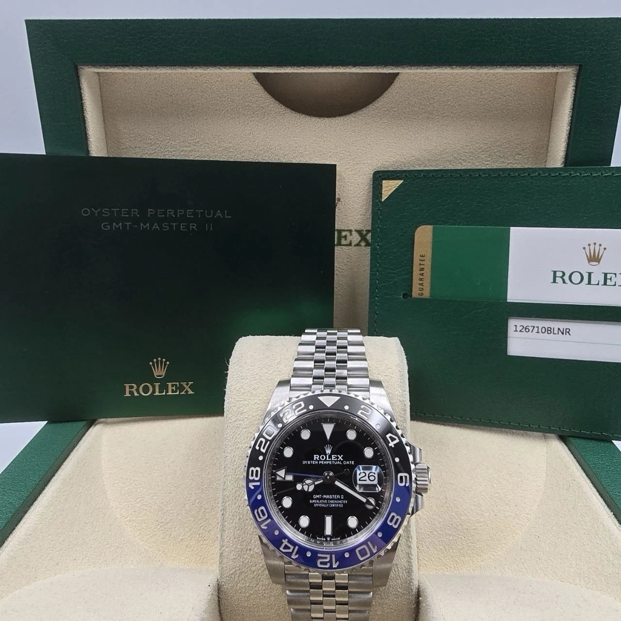 2020 PAPERS Rolex GMT-Master II 126710BLNR Batgirl Jubilee 40mm Watch BOX
