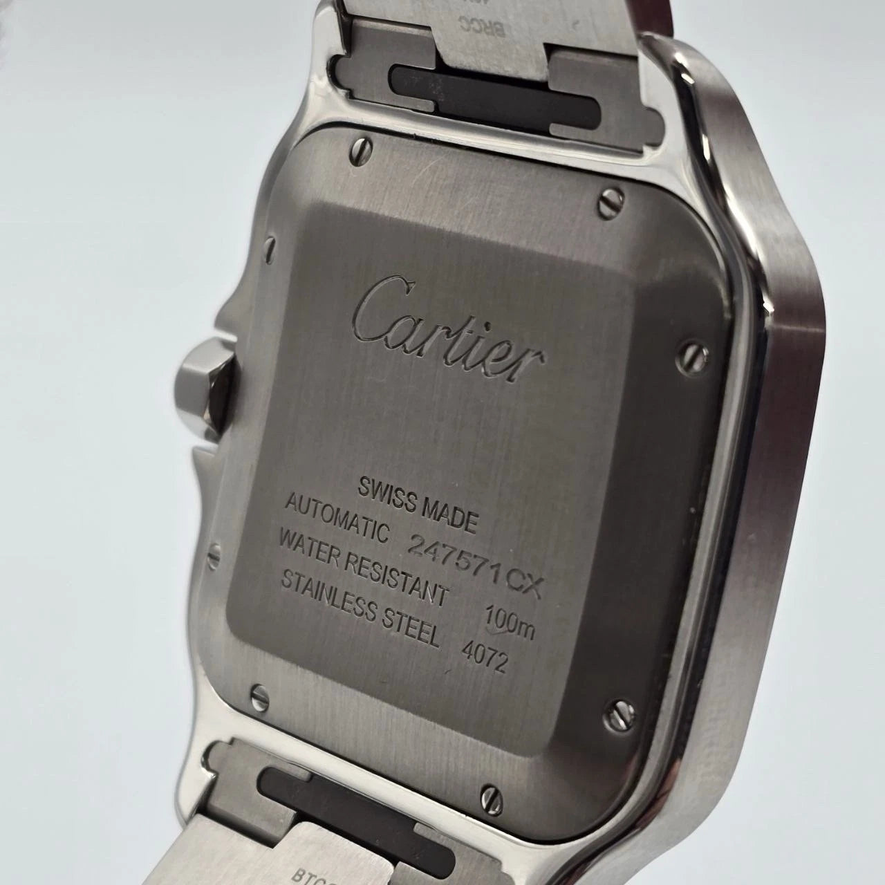 2022 PAPERS Cartier Santos de Cartier Stainless Steel White Dial WSSA0018 BOX