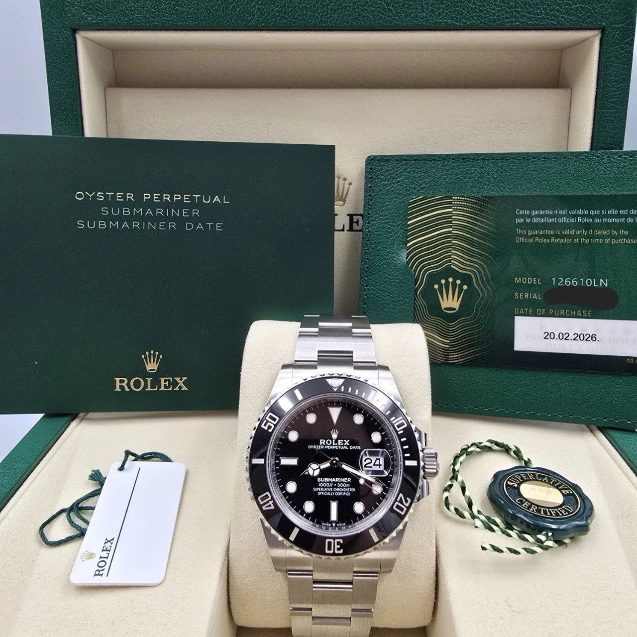 NEW 2026 Rolex Submariner Date 41mm Stainless Steel Black Ceramic 126610LN Watch