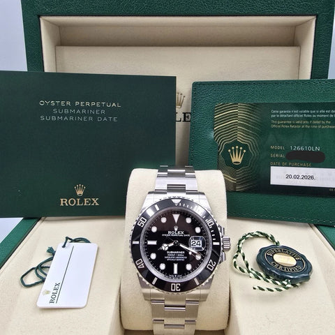 NEW 2026 Rolex Submariner Date 41mm Stainless Steel Black Ceramic 126610LN Watch