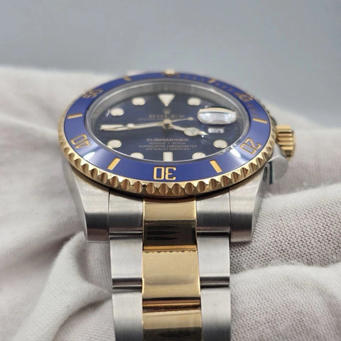 2019 Rolex Submariner Date 116613LB Blue Dial Gold Steel 40mm