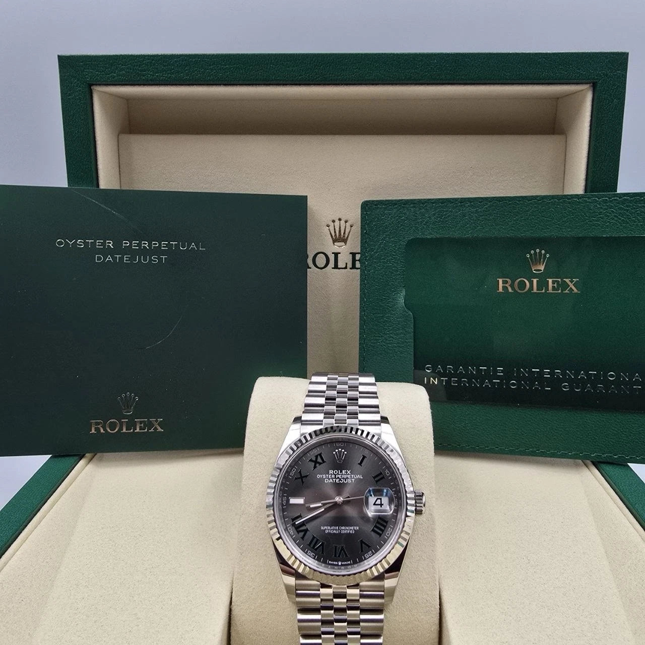NEW 2026 Rolex Datejust 36mm 126234 Wimbledon Slate Roman Jubilee UNWORN
